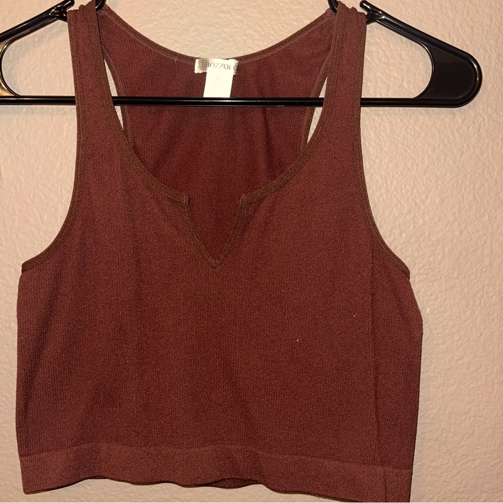Brown Cropped Top